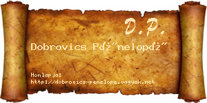 Dobrovics Pénelopé névjegykártya